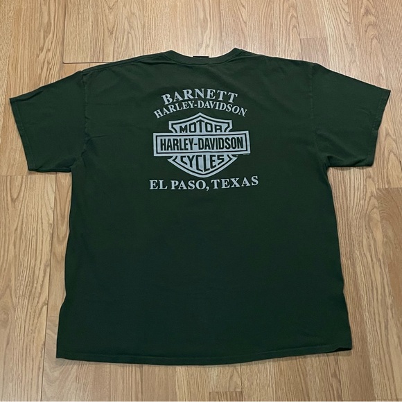 Harley Davidson Men’s Green XL Short Sleeve Graphic T-shirt Bartlett El Paso - Picture 6 of 6